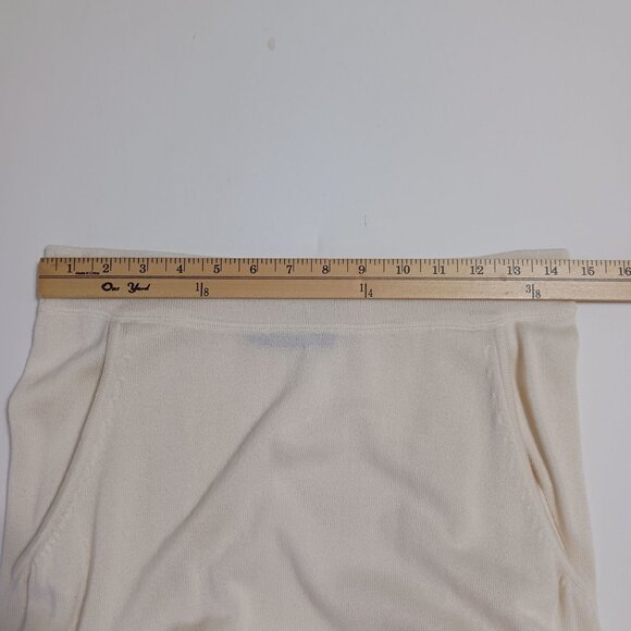 Peruvian Connection Cream DORSAY Midi Knit Skirt Medium Pima Cotton Modal Blend - Picture 12 of 14